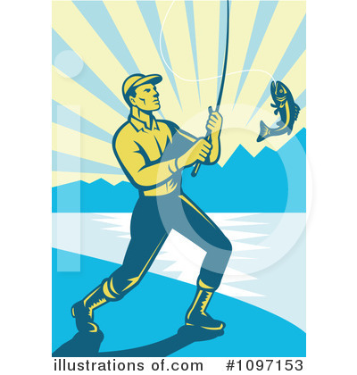 Royalty-Free (RF) Fishing Clipart Illustration by patrimonio - Stock Sample #1097153