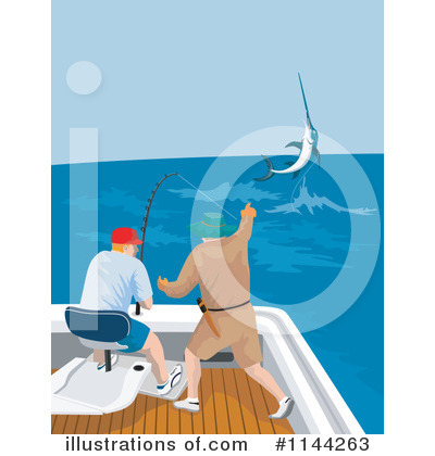 Royalty-Free (RF) Fishing Clipart Illustration by patrimonio - Stock Sample #1144263