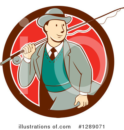 Fly Fishing Clipart #1289071 by patrimonio