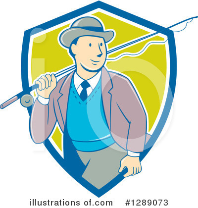 Fly Fishing Clipart #1289073 by patrimonio