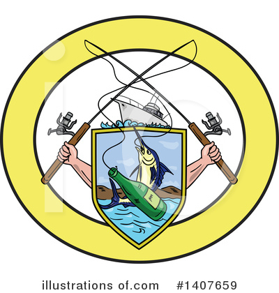 Royalty-Free (RF) Fishing Clipart Illustration by patrimonio - Stock Sample #1407659