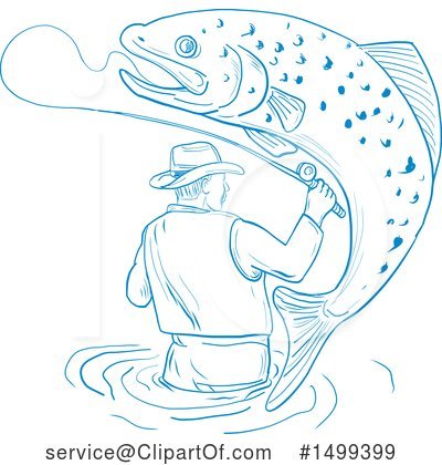 Royalty-Free (RF) Fishing Clipart Illustration by patrimonio - Stock Sample #1499399