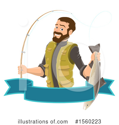 Fishing Pole Clipart #1560223 by Vector Tradition SM