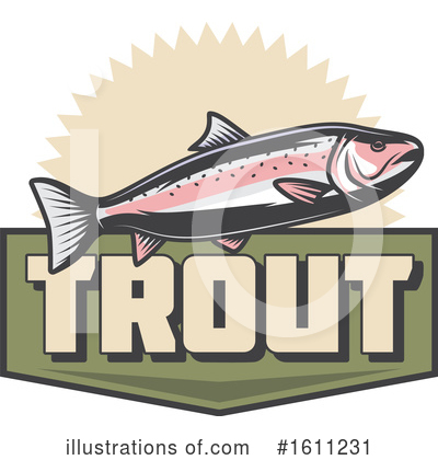 Trout Clipart #1611231 by Vector Tradition SM