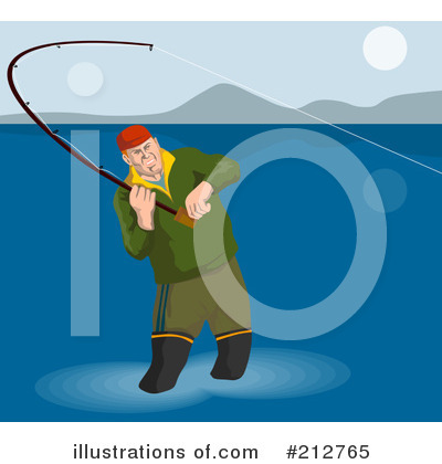 Royalty-Free (RF) Fishing Clipart Illustration by patrimonio - Stock Sample #212765