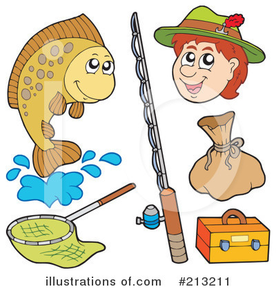 Royalty-Free (RF) Fishing Clipart Illustration by visekart - Stock Sample #213211