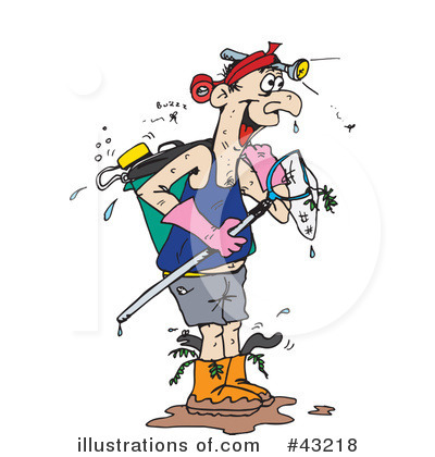Royalty-Free (RF) Fishing Clipart Illustration by Dennis Holmes Designs - Stock Sample #43218