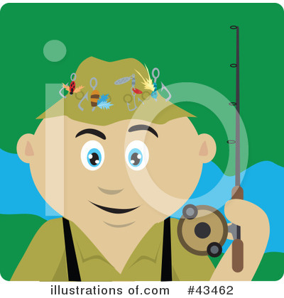 Royalty-Free (RF) Fishing Clipart Illustration by Dennis Holmes Designs - Stock Sample #43462