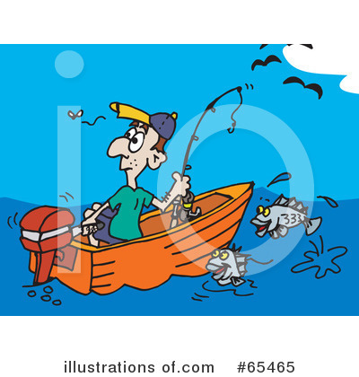 Royalty-Free (RF) Fishing Clipart Illustration by Dennis Holmes Designs - Stock Sample #65465