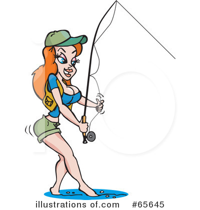 Royalty-Free (RF) Fishing Clipart Illustration by Dennis Holmes Designs - Stock Sample #65645