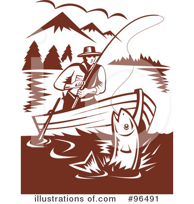 Royalty-Free (RF) Fishing Clipart Illustration by patrimonio - Stock Sample #96491