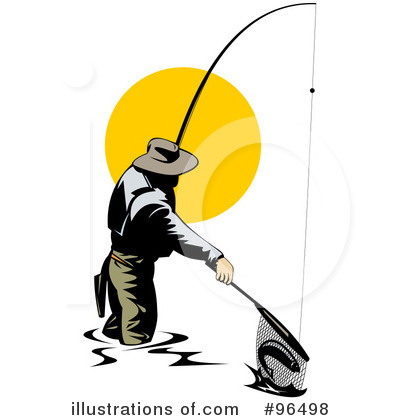 Royalty-Free (RF) Fishing Clipart Illustration by patrimonio - Stock Sample #96498