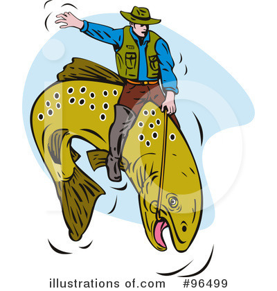 Royalty-Free (RF) Fishing Clipart Illustration by patrimonio - Stock Sample #96499