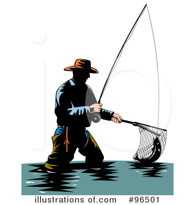 Royalty-Free (RF) Fishing Clipart Illustration by patrimonio - Stock Sample #96501