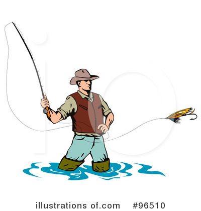 Royalty-Free (RF) Fishing Clipart Illustration by patrimonio - Stock Sample #96510