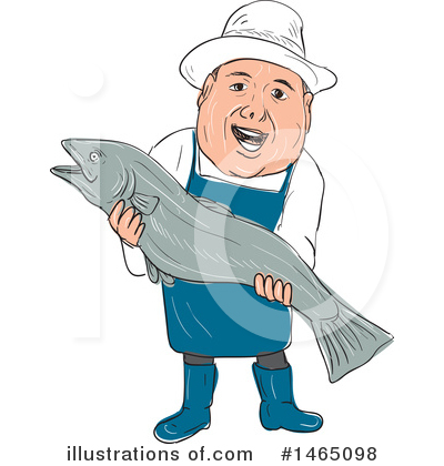 Fishmonger Clipart #1465098 by patrimonio