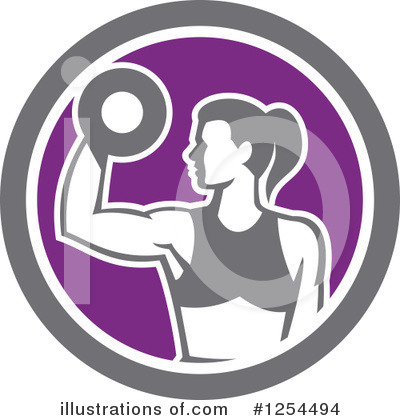 Dumbbell Clipart #1254494 by patrimonio