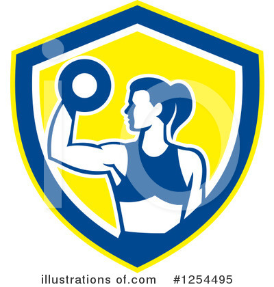 Weight Lifting Clipart #1254495 by patrimonio