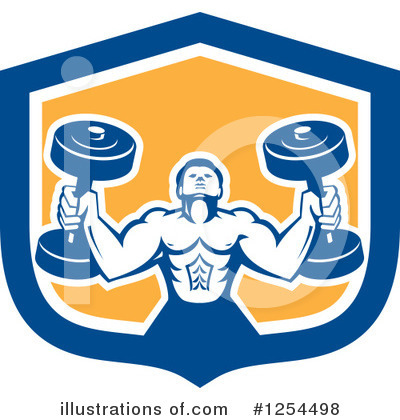 Weightlifter Clipart #1254498 by patrimonio