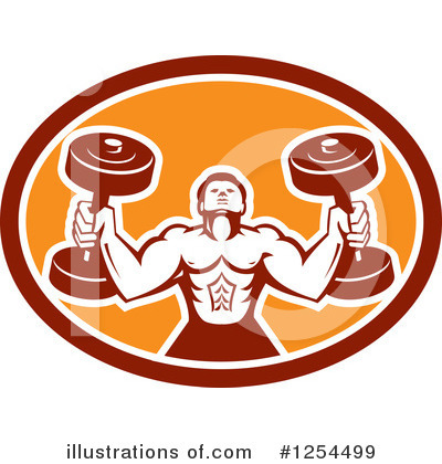 Weightlifter Clipart #1254499 by patrimonio