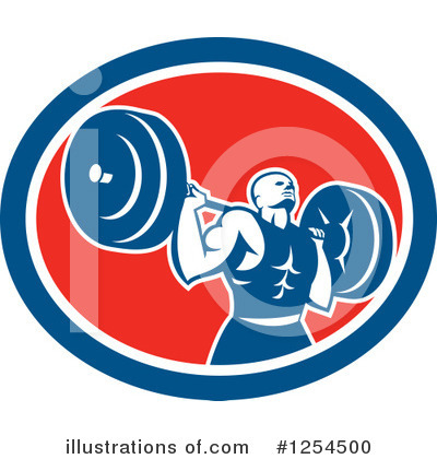 Weightlifter Clipart #1254500 by patrimonio