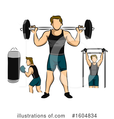 Bodybuilder Clipart #1604834 by BNP Design Studio