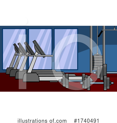 Treadmill Clipart #1740491 by Hit Toon