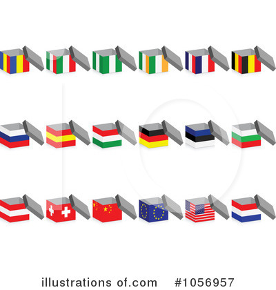 Royalty-Free (RF) Flag Box Clipart Illustration by Andrei Marincas - Stock Sample #1056957