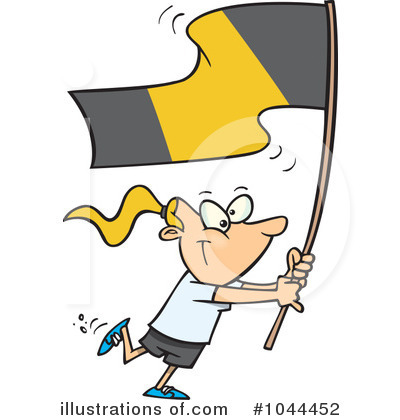 Royalty-Free (RF) Flag Clipart Illustration by toonaday - Stock Sample #1044452