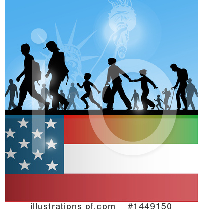 American Flag Clipart #1449150 by Domenico Condello