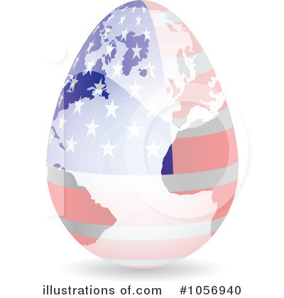 Royalty-Free (RF) Flag Egg Globe Clipart Illustration by Andrei Marincas - Stock Sample #1056940