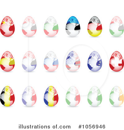 Royalty-Free (RF) Flag Egg Globe Clipart Illustration by Andrei Marincas - Stock Sample #1056946