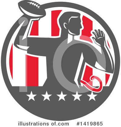Royalty-Free (RF) Flag Football Clipart Illustration by patrimonio - Stock Sample #1419865