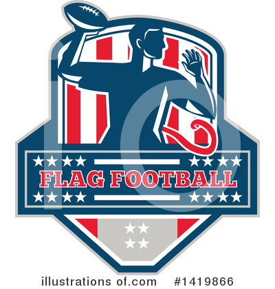 Flag Football Clipart #1419866 by patrimonio