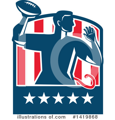 Royalty-Free (RF) Flag Football Clipart Illustration by patrimonio - Stock Sample #1419868