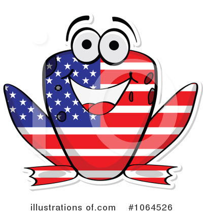 Royalty-Free (RF) Flag Frog Clipart Illustration by Andrei Marincas - Stock Sample #1064526