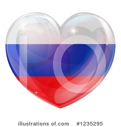Royalty-Free (RF) Flag Heart Clipart Illustration by AtStockIllustration - Stock Sample #1235295