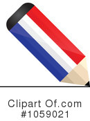 Flag Pencil Clipart #1059021 by Andrei Marincas