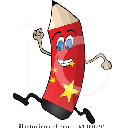 Royalty-Free (RF) Flag Pencil Clipart Illustration by Andrei Marincas - Stock Sample #1060791