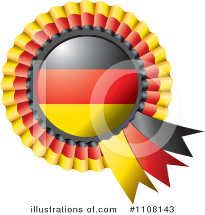 Royalty-Free (RF) Flag Rosette Clipart Illustration by MilsiArt - Stock Sample #1108143