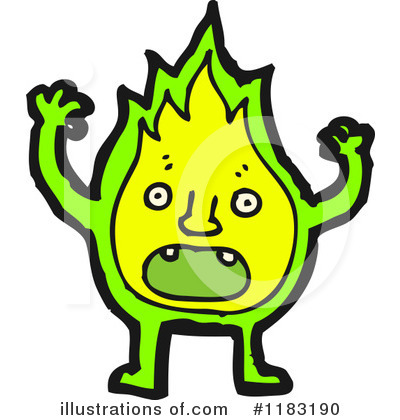 Royalty-Free (RF) Flame Clipart Illustration by lineartestpilot - Stock Sample #1183190