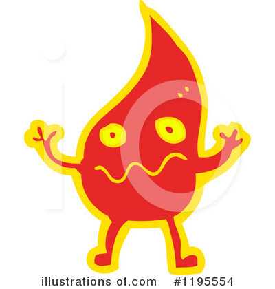 Flame Character Clipart #1195554 by lineartestpilot