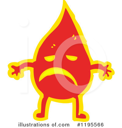 Flame Character Clipart #1195566 by lineartestpilot