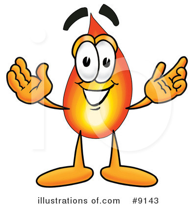 Royalty-Free (RF) Flame Clipart Illustration by Mascot Junction - Stock Sample #9143