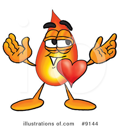 Royalty-Free (RF) Flame Clipart Illustration by Mascot Junction - Stock Sample #9144