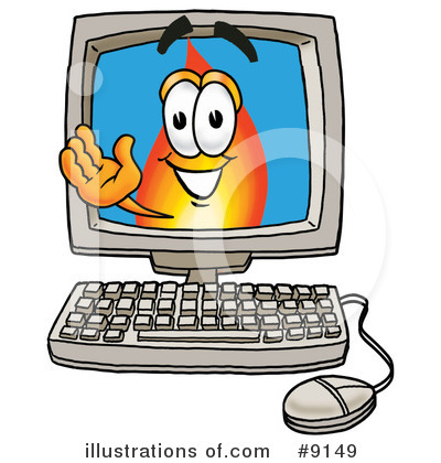 Royalty-Free (RF) Flame Clipart Illustration by Mascot Junction - Stock Sample #9149