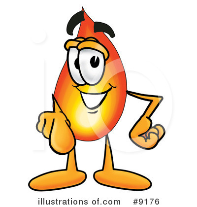Royalty-Free (RF) Flame Clipart Illustration by Mascot Junction - Stock Sample #9176