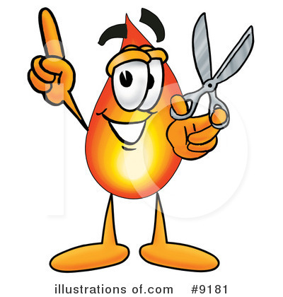 Royalty-Free (RF) Flame Clipart Illustration by Mascot Junction - Stock Sample #9181