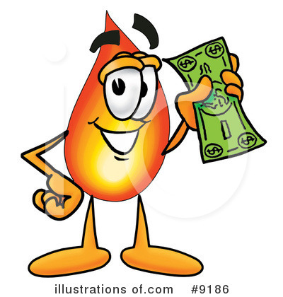 Royalty-Free (RF) Flame Clipart Illustration by Mascot Junction - Stock Sample #9186