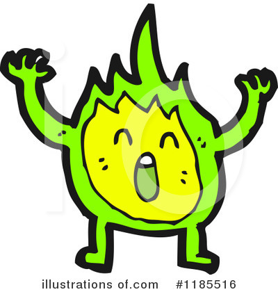 Royalty-Free (RF) Flame Mascot Clipart Illustration by lineartestpilot - Stock Sample #1185516